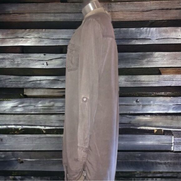 Express Dress Mini Shirtdress Tunic Lace-Up Deep V Eco Friendly Goth Size Small - Picture 14 of 16